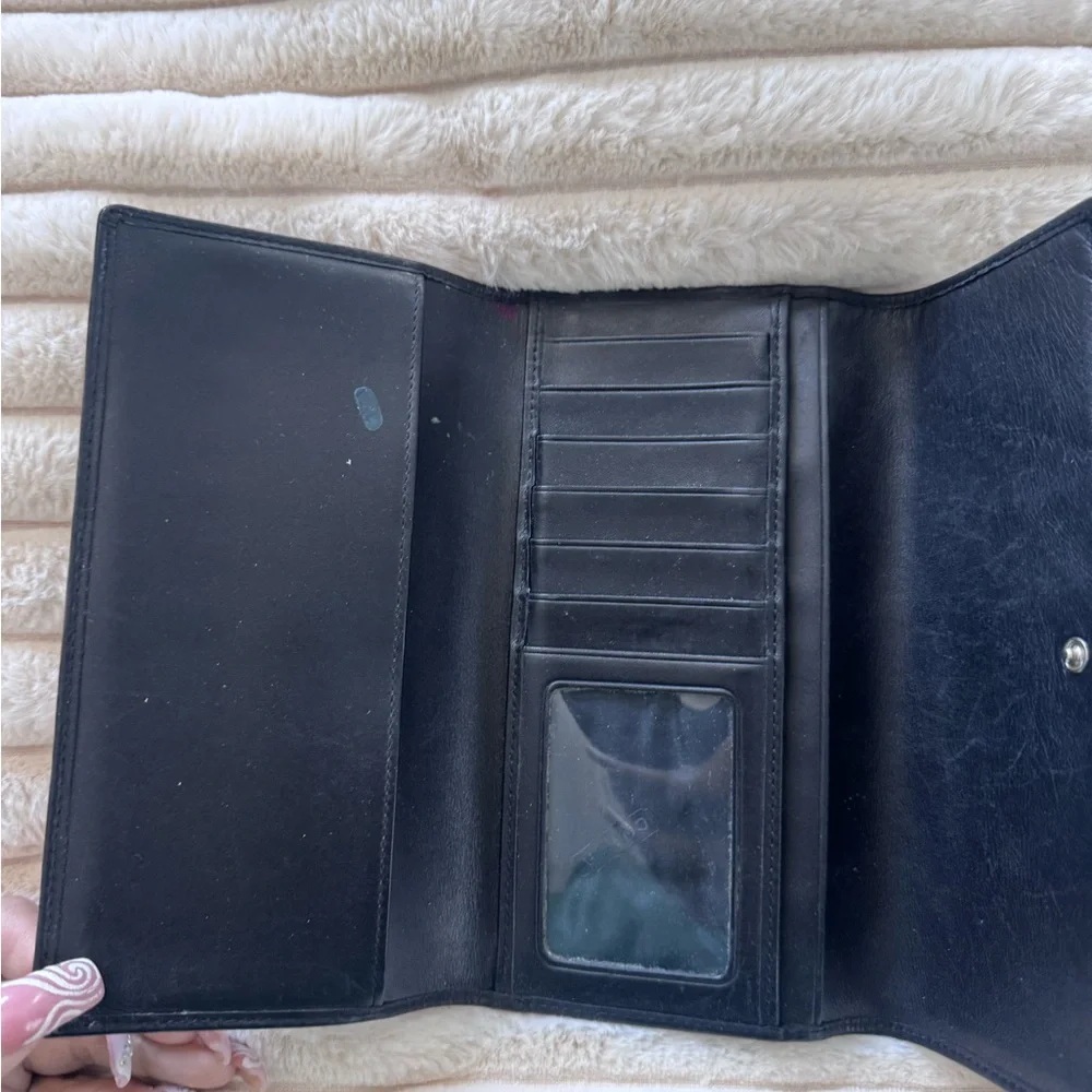 Coach Jacquard sign optic wallet